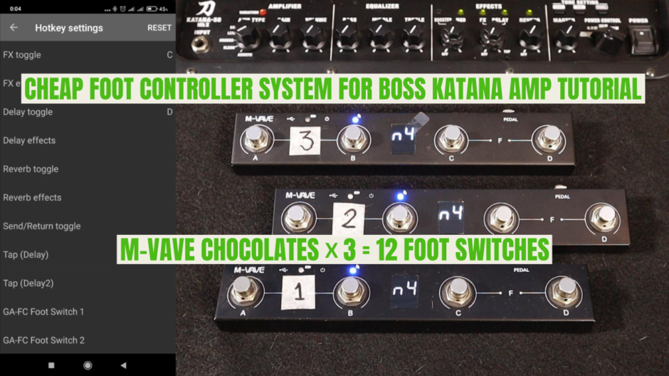 My Boss Katana MK2 Foot Controller System Has 12 Foot Switches