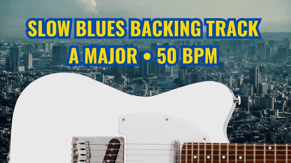 Slow Blues Backing Track in A Major